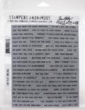 Tim Holtz Cling Stamps Tiny Text 7inX8.5in