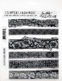 Tim Holtz Cling Stamps Eclectic Edges 7inX8.5in